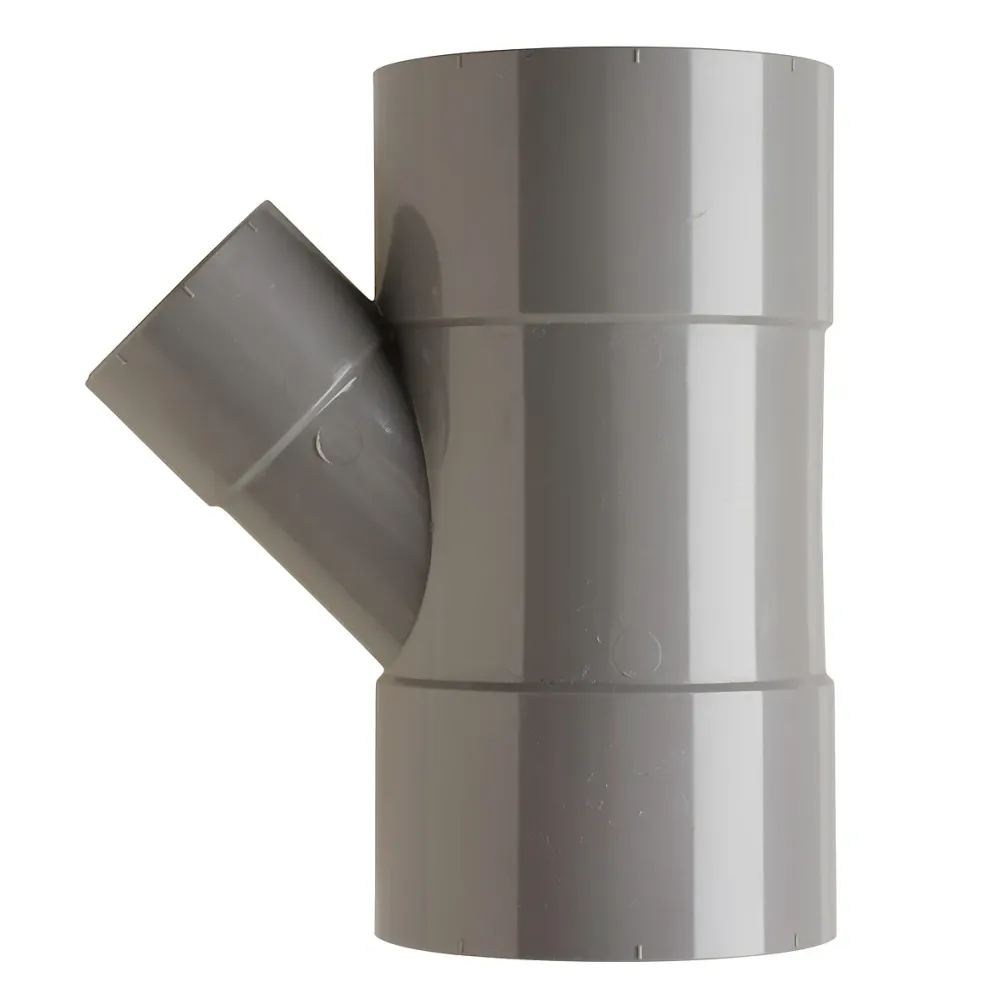 PVC T-stuk 75x40 mm 3xlijm 45 gr.