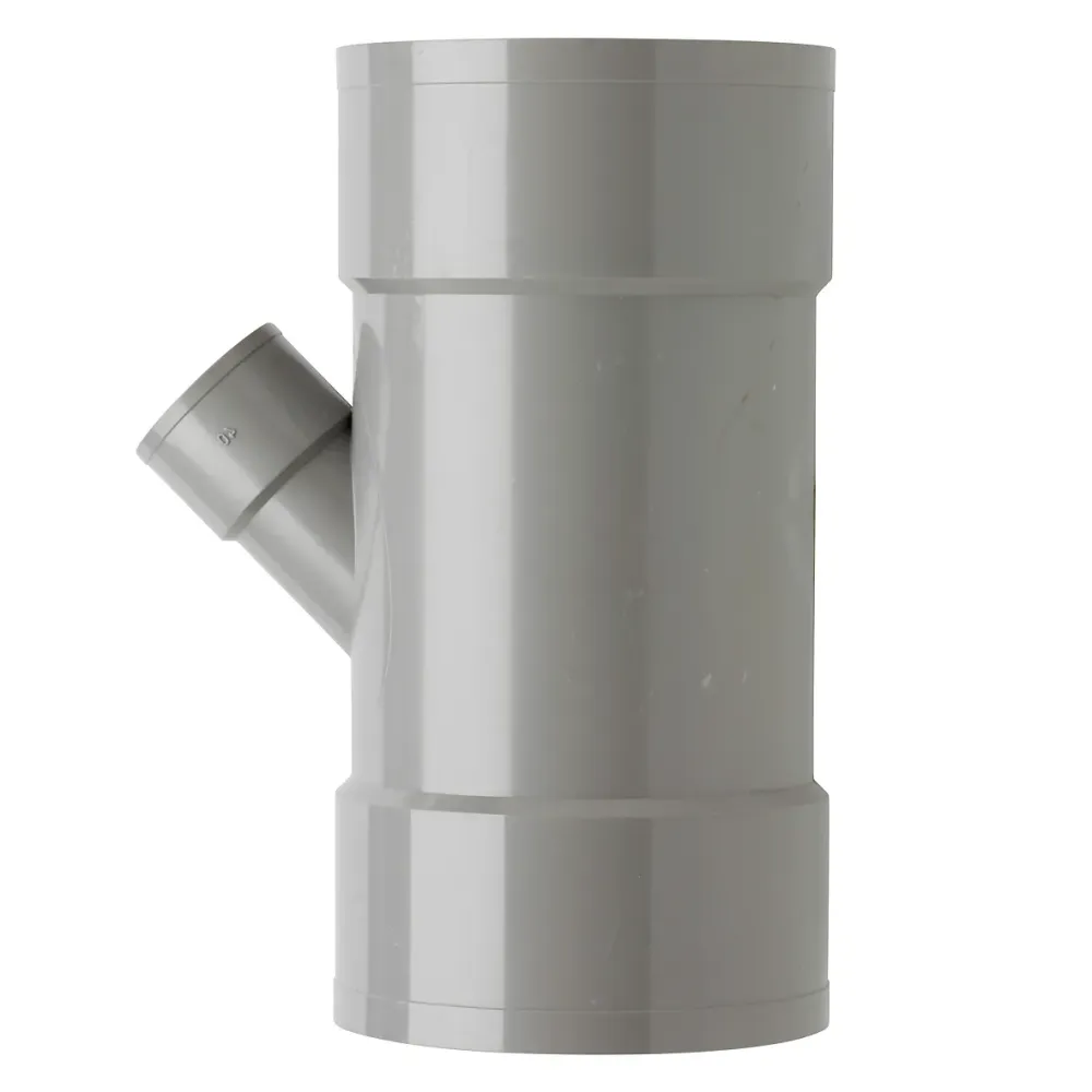 PVC T-stuk 110x40 mm 3xlijm 45 gr.