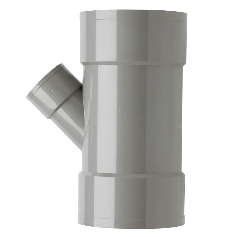 PVC T-stuk 110x50 mm 3xlijm 45 gr.