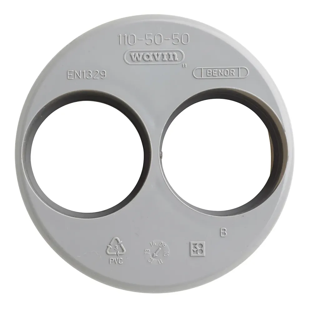 PVC verloop dubbel 110x50/50 mm 2xlijm