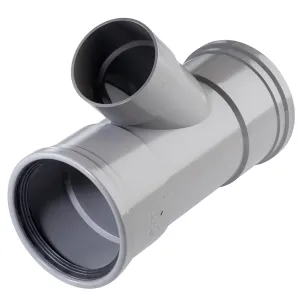 PVC T-stuk 110x75 mm 2xmanchet 45 gr.