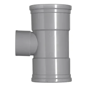 PVC T-stuk 110x75 mm 2xmanchet 87 gr.