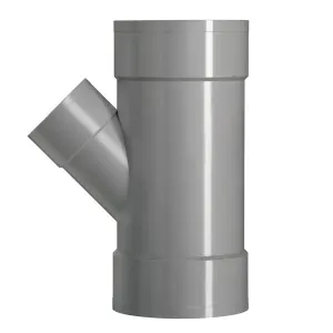 PVC T-stuk 125x75 mm 3xlijm 45 gr.