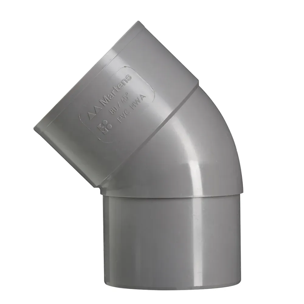 PVC bocht verjongd HWA 80 mm 1xlijm