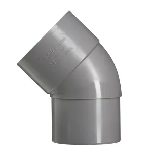 PVC bocht verjongd HWA 70 mm 1xlijm 45 gr.