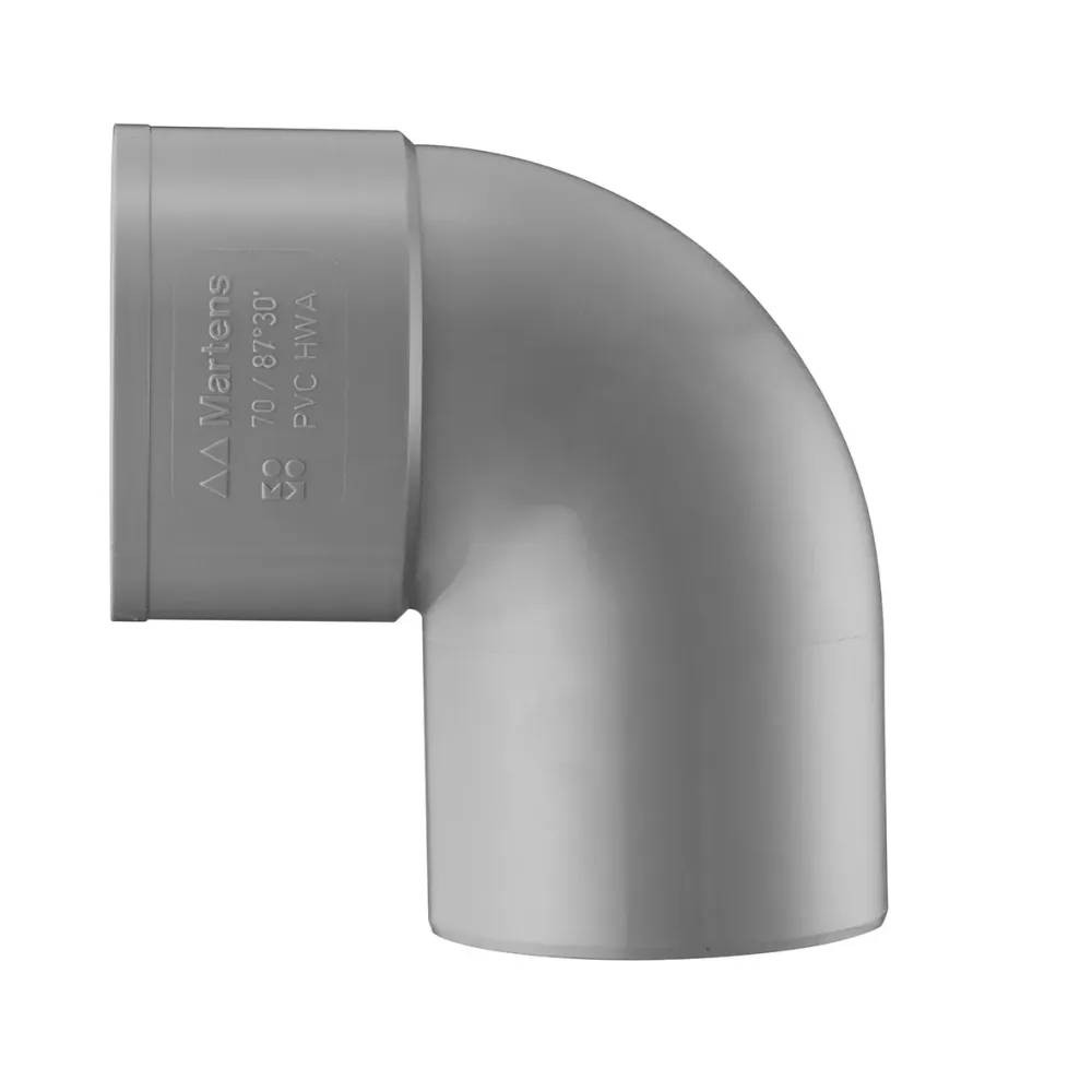 PVC bocht HWA 80 mm 1xlijm 87 gr.