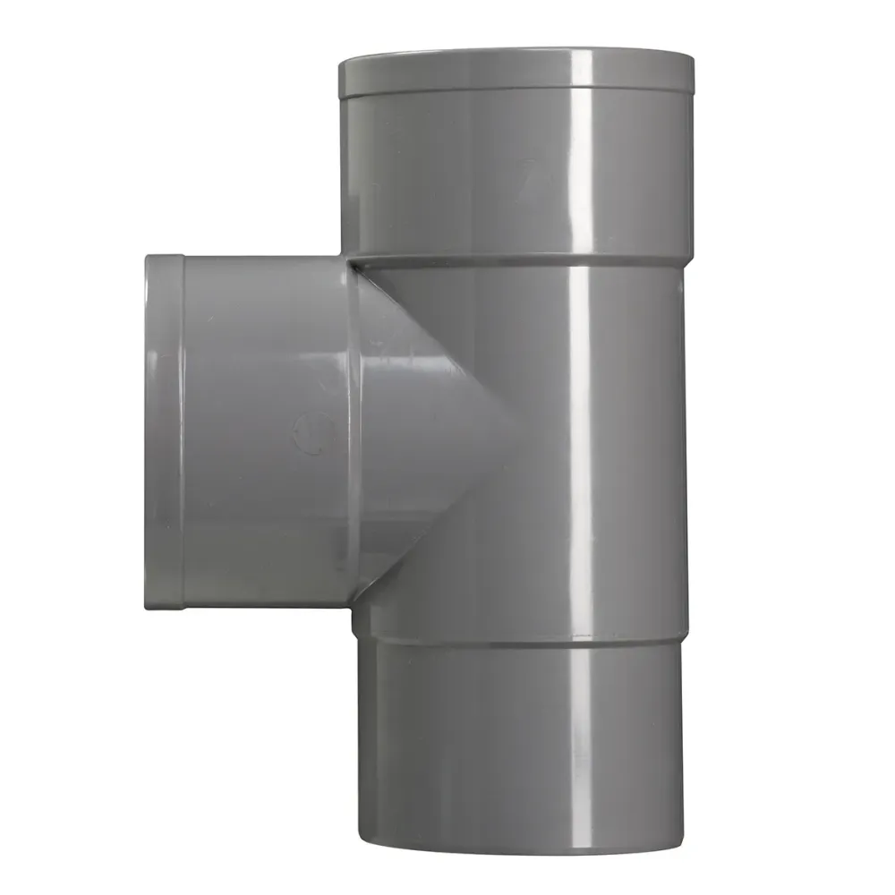 PVC T-stuk verjongd HWA 80x80 mm 2xlijm 90 gr.