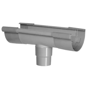 PVC kraalgoot uitloop 150 mm grijs