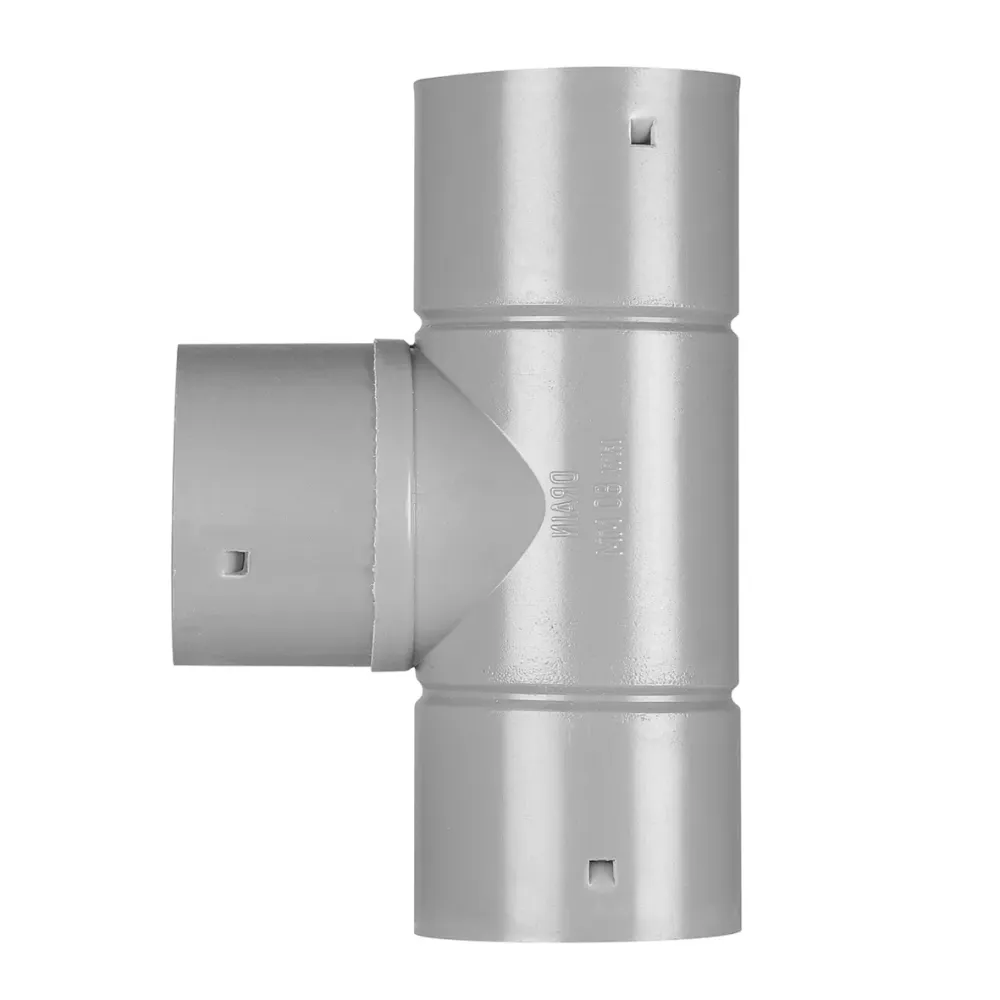 PVC T-stuk 80 mm voor drainagebuis