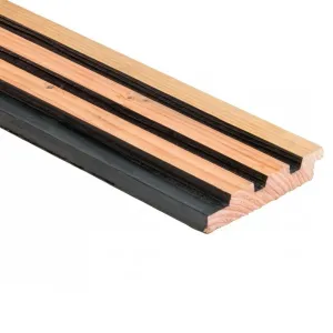 Douglas triple profiel 25x140 mm geschaafd zwart gespoten