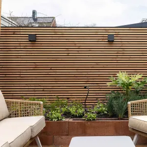 Douglas triple profiel 25x140 mm geschaafd zwart gespoten