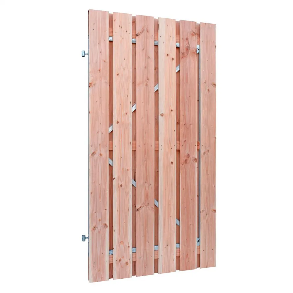Douglas plankendeur op stalen frame 100x190 cm geschaafd onbehandeld