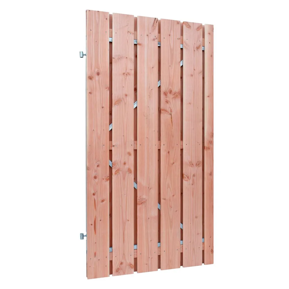 Douglas plankendeur op stalen frame 100x195 cm geschaafd onbehandeld