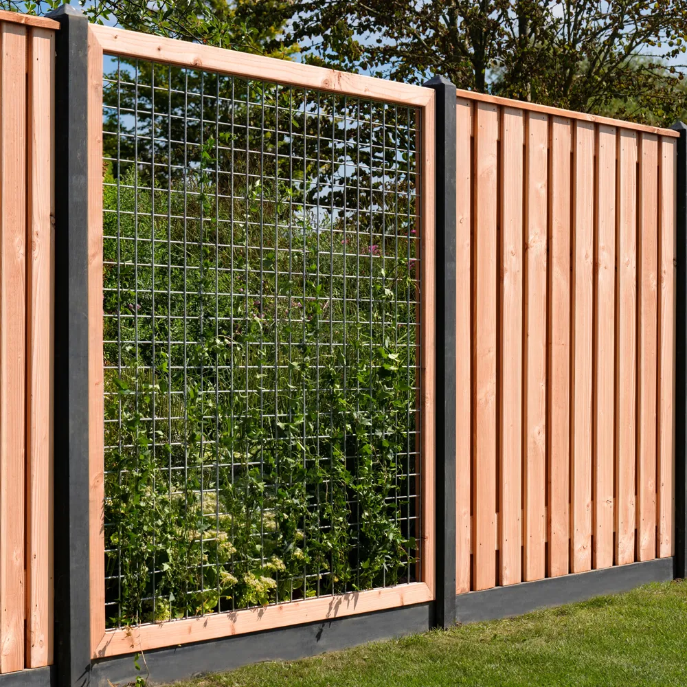 Douglas betonijzertrellis 90x1809 cm maas 7,5x7,5 cm onbehandeld