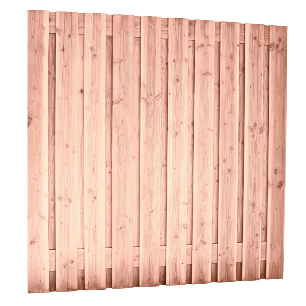 Douglas plankenscherm 180x180 cm 21-planks geschaafd onbehandeld