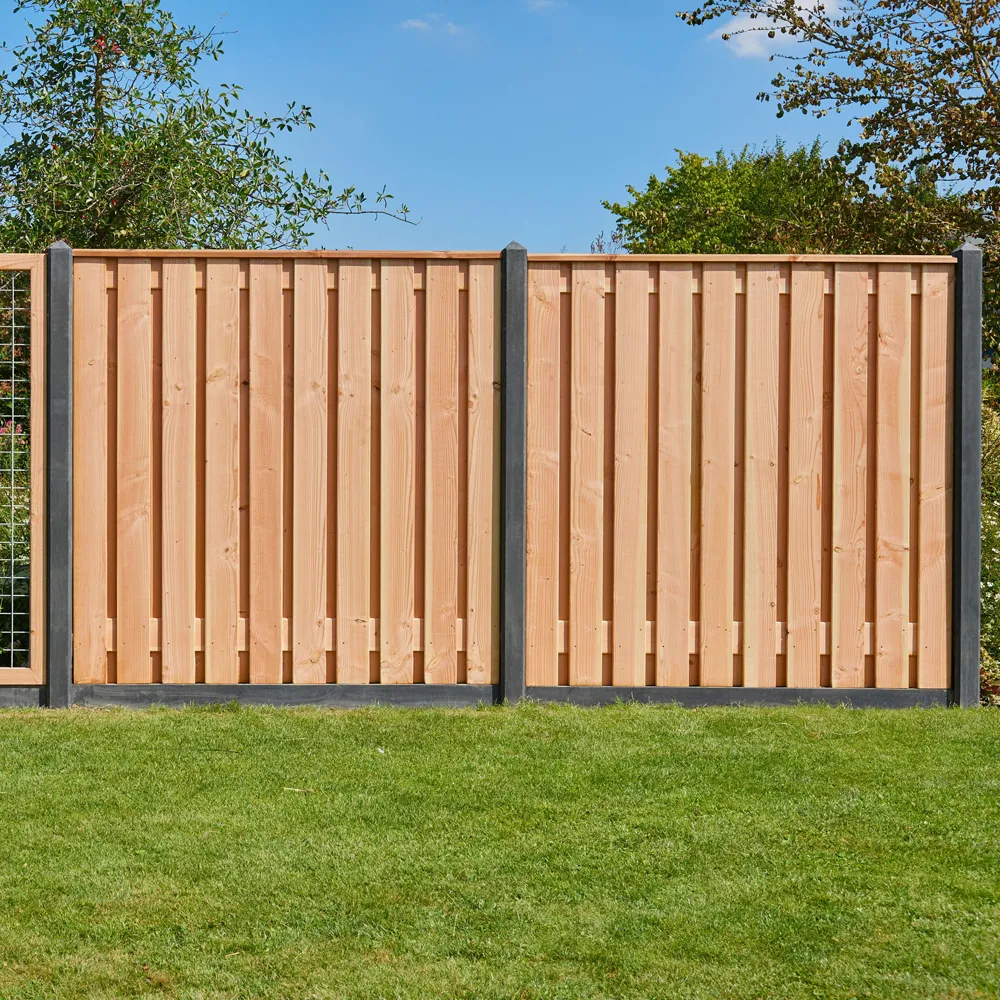 Douglas plankenscherm 180x180 cm 21-planks geschaafd onbehandeld