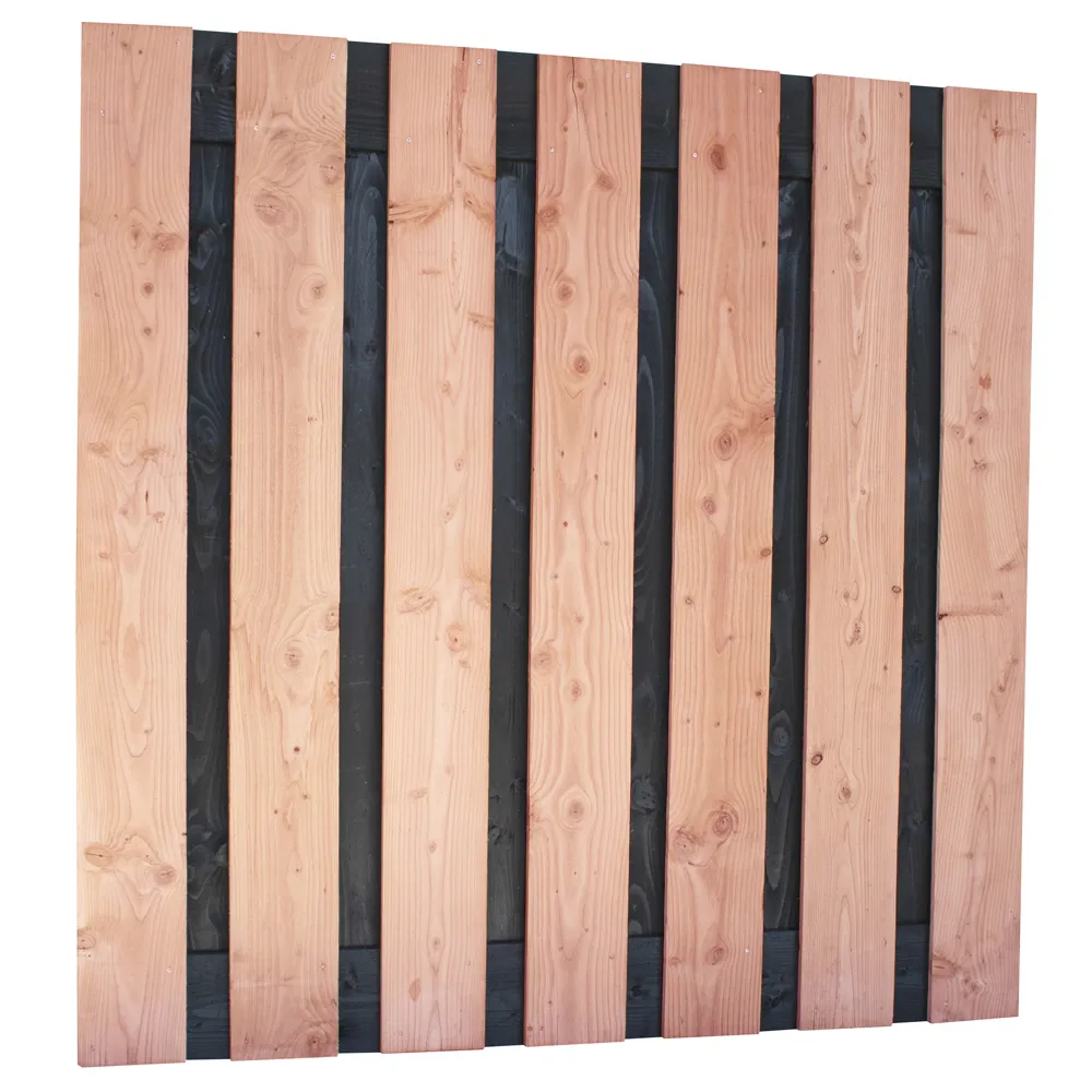 Douglas plankenscherm Combi 180x180 cm fijnbezaagd onbehandeld