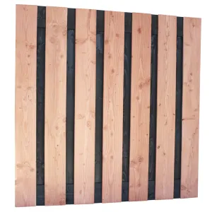 Douglas plankenscherm Combi 180x180 cm fijnbezaagd onbehandeld