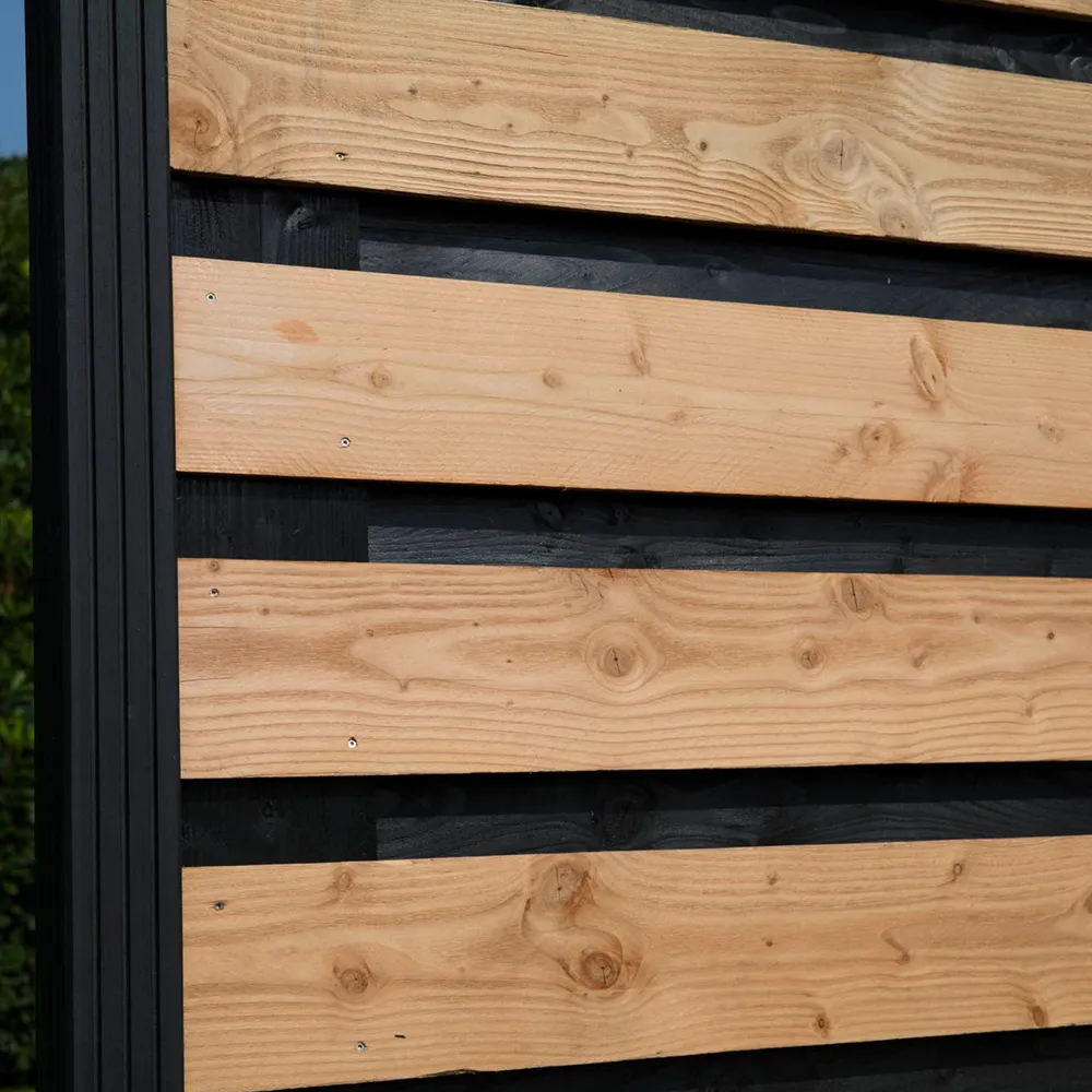 Douglas plankenscherm Combi 180x180 cm fijnbezaagd onbehandeld