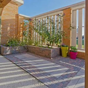 Wallblock Tumble 12x12x30 cm brons