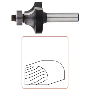 Afrondprofielfrees R= 9,5 snijlengte 16 mm schacht 8 mm