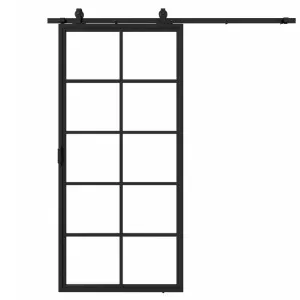 Stalen schuifdeur 10-vlaks helder glas 2150x1000 mm