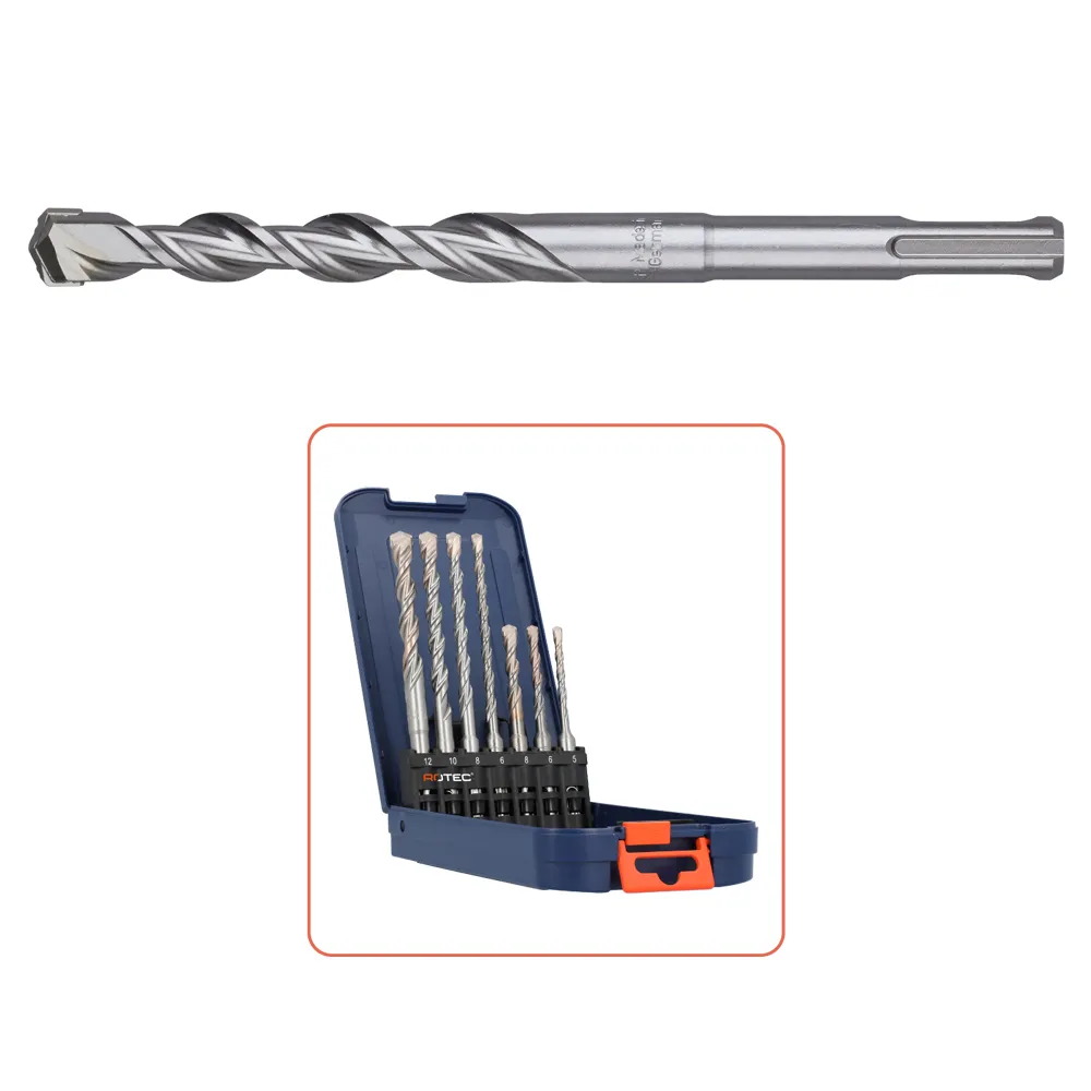 Hamerborenset SDS-plus 7-delig R. 5-12 mm in ABS-cassette