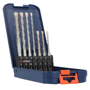 Hamerborenset SDS-plus 7-delig R. 5-12 mm in ABS-cassette