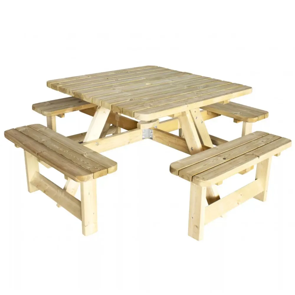 Vuren picknicktafel Vierkant 115x115 cm geïmpregneerd