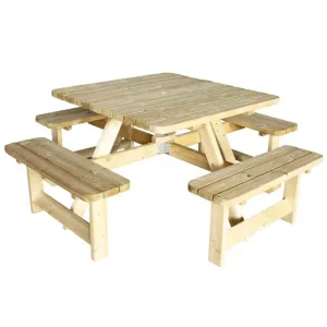 Vuren picknicktafel Vierkant 115x115 cm geïmpregneerd
