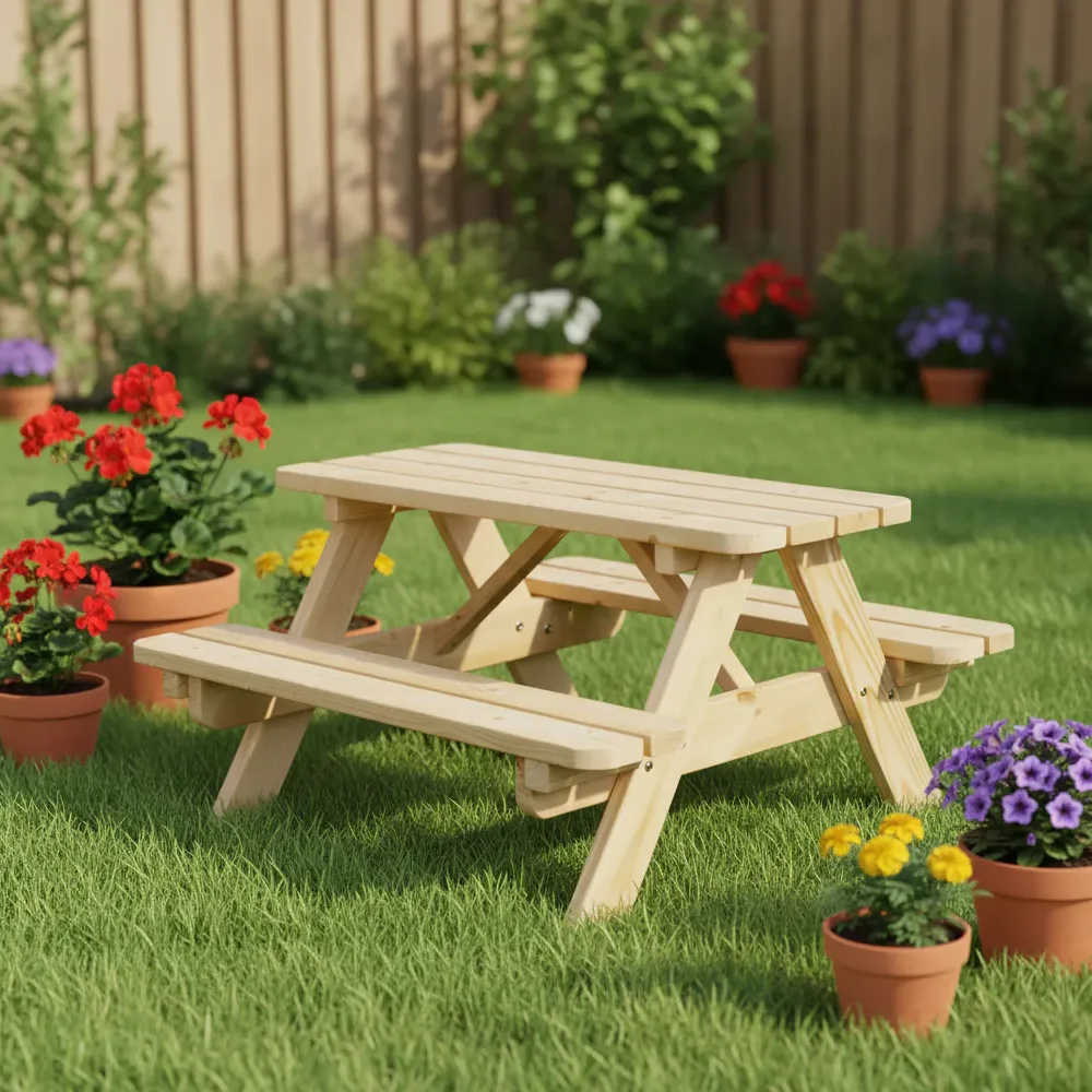 Vuren kinderpicknicktafel Bjorn 90x38,5 cm geïmpregneerd