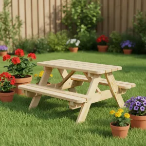 Vuren kinderpicknicktafel Bjorn 90x38,5 cm geïmpregneerd