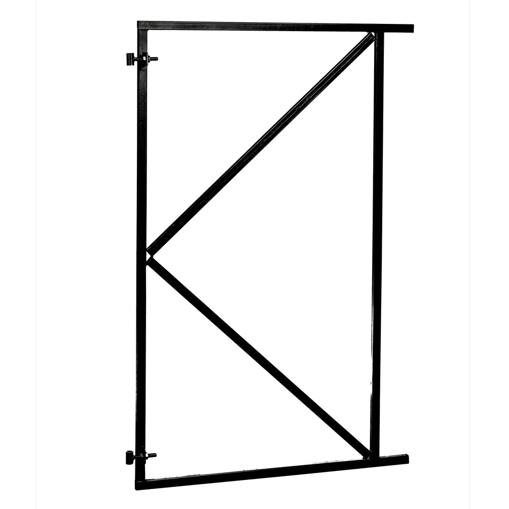 Stalen poortframe verstelbaar zwart gecoat 100x155 cm