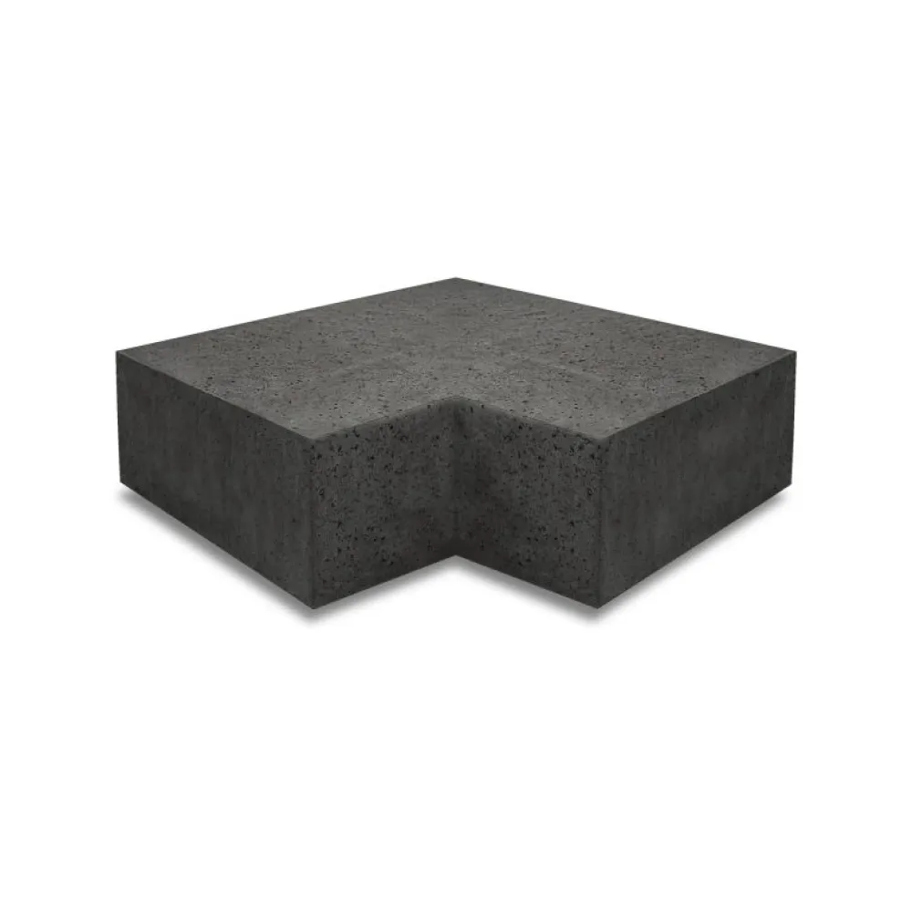 Artistone traptrede buitenhoekstuk 90gr. Carbon voor 40x20 cm