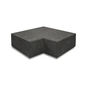 Artistone traptrede buitenhoekstuk 90gr. Carbon voor 37x15 cm