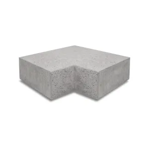 Artistone traptrede buitenhoekstuk 90gr. Grijs voor 37x15 cm