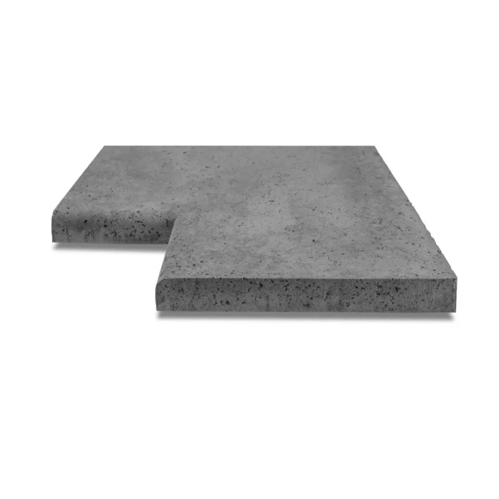 Artistone zwembadrand hoekstuk 90gr. 100x40x5 cm Antraciet