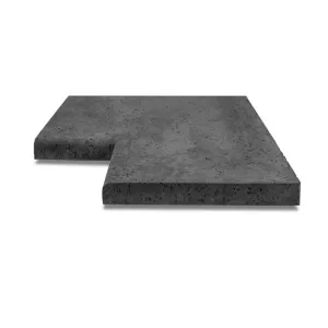 Artistone zwembadrand hoekstuk 90gr. 100x40x5 cm Carbon