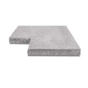 Artistone zwembadrand hoekstuk 90gr. 100x40x5 cm Grijs