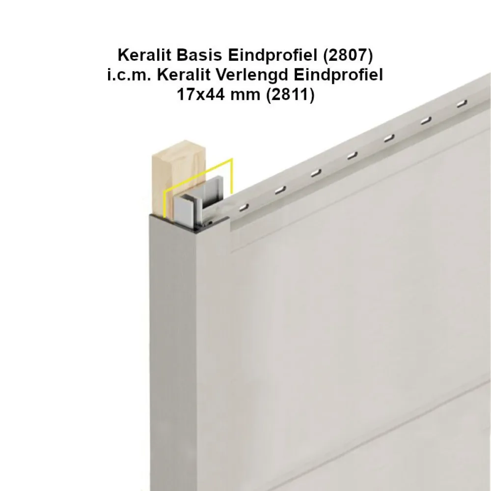 Keralit basis eindprofiel aluminium L= 4000 mm