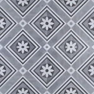 GeoCeramica 60x60x4 cm Concreet Flower Decor