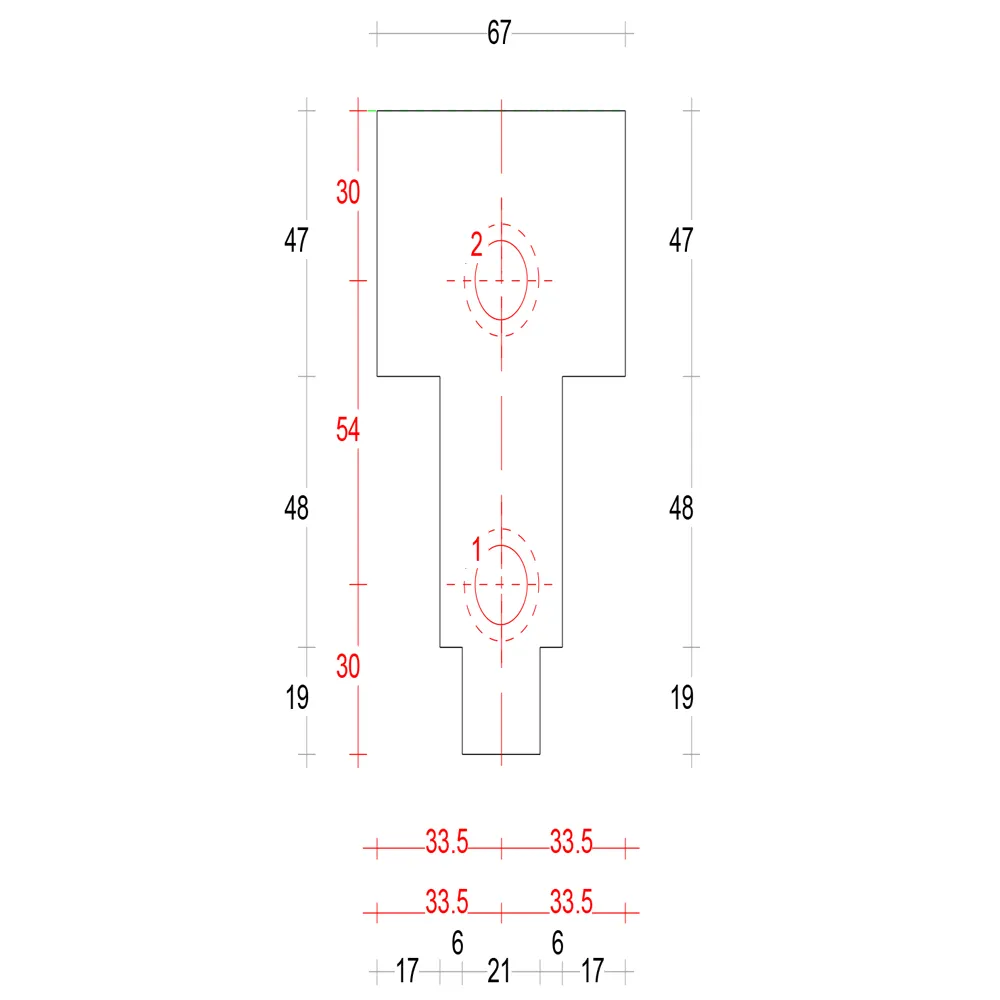 DTS neut T-stuk buitendraaiend 67x114 mm