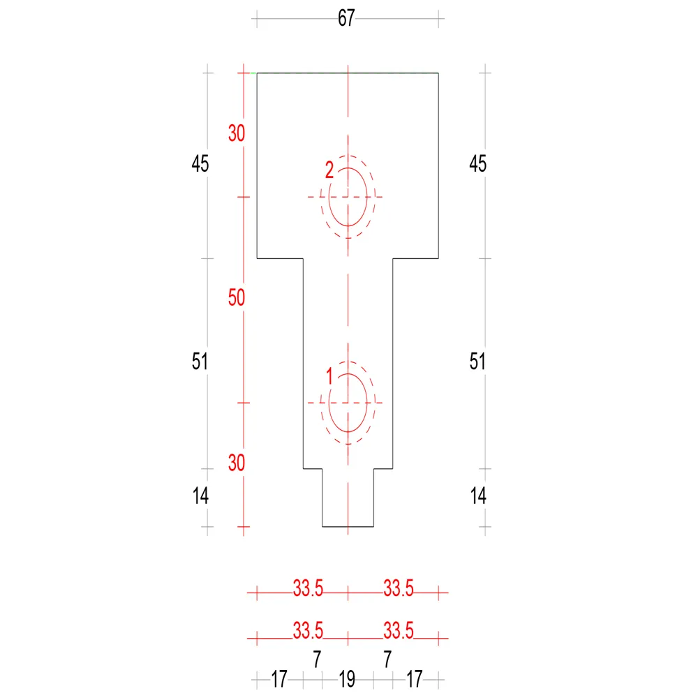 DTS neut T-stuk buitendraaiend 67x110 mm