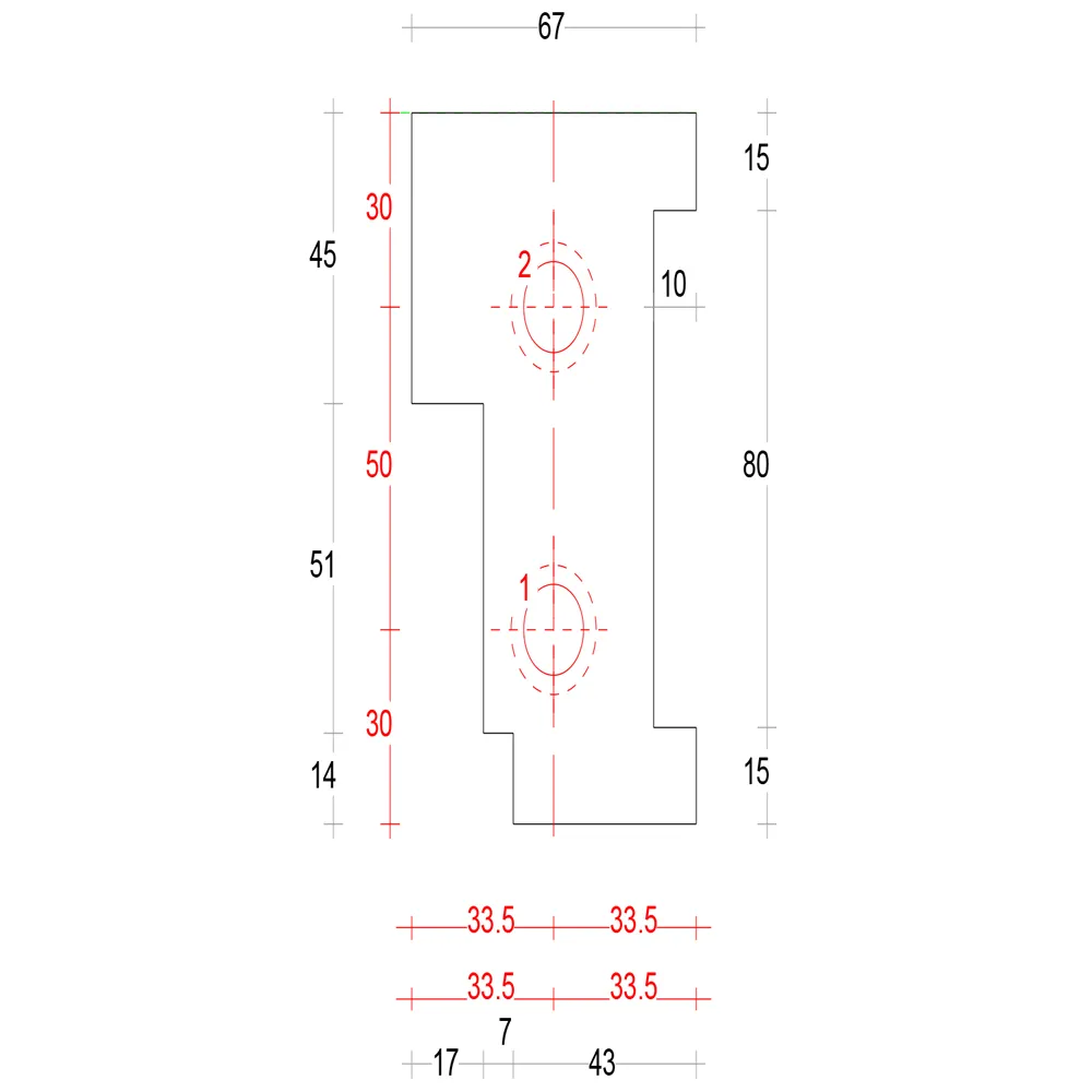 DTS neut buitendraaiend 67x110 mm links BD45