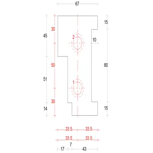 DTS neut buitendraaiend 67x110 mm links BD45