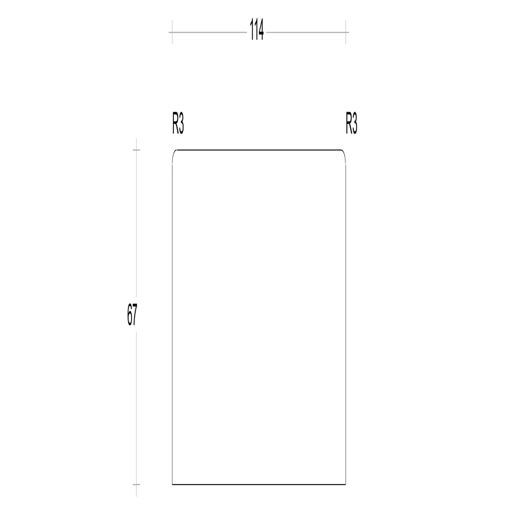 DTS dorpel blokprofiel 67x114 mm op maat