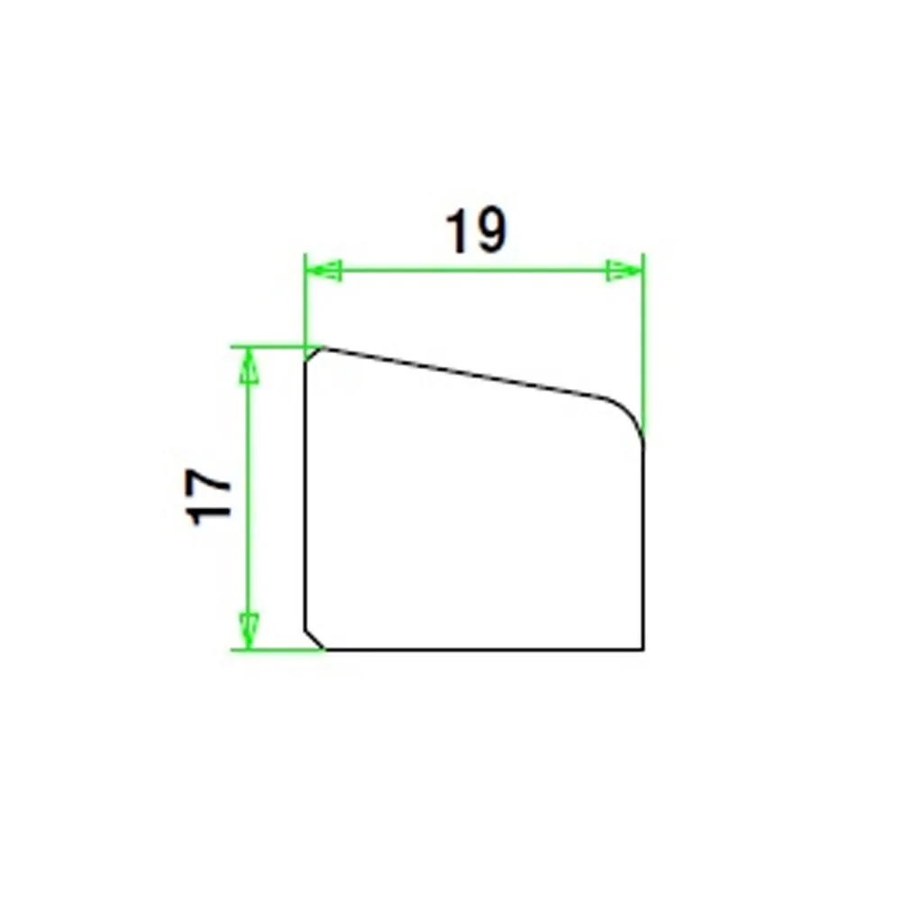 Glaslat C1 meranti 17x19 mm L= 4600 mm gegrond