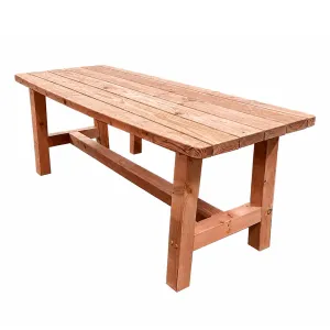 Douglas tuintafel Curved 240 cm onbehandeld