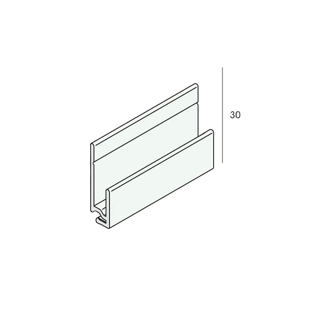 Keralit Inhaakstartprofiel aluminium L= 4000 mm