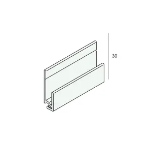 Keralit Inhaakstartprofiel aluminium L= 4000 mm